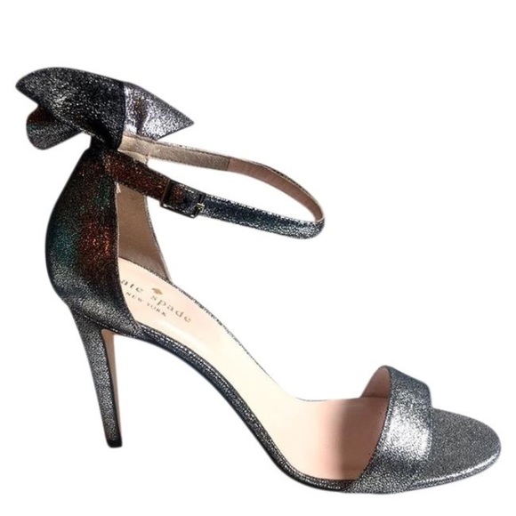 kate spade Shoes - NWT Kate Spade Gunmetal Ruffle Stiletto Heels Iris